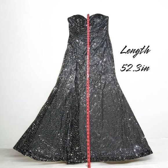 Juliet Strapless Sequin Bodycon Maxi Dress(C046)-Size L for Women - Picture 9 of 11